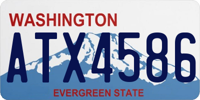 WA license plate ATX4586