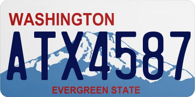 WA license plate ATX4587