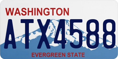 WA license plate ATX4588