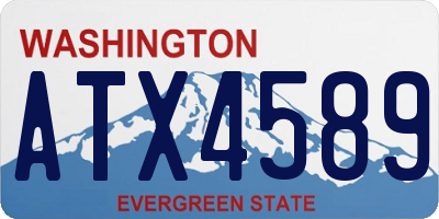 WA license plate ATX4589