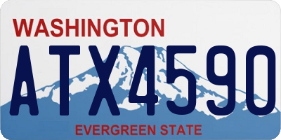 WA license plate ATX4590