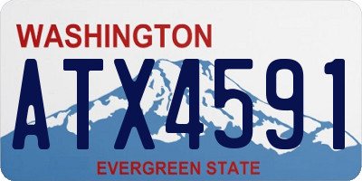 WA license plate ATX4591