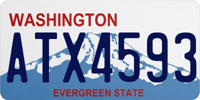 WA license plate ATX4593