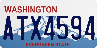 WA license plate ATX4594
