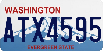 WA license plate ATX4595