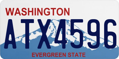 WA license plate ATX4596