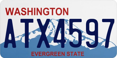 WA license plate ATX4597