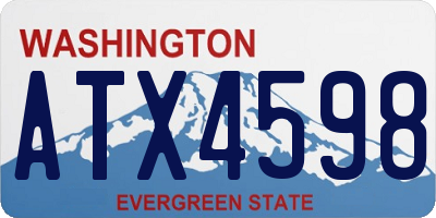 WA license plate ATX4598
