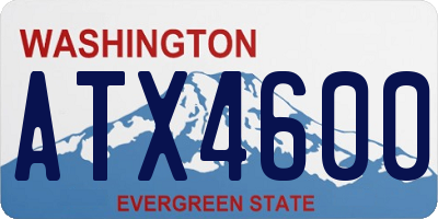 WA license plate ATX4600