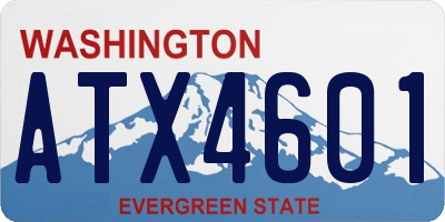 WA license plate ATX4601
