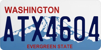 WA license plate ATX4604