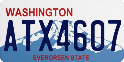 WA license plate ATX4607