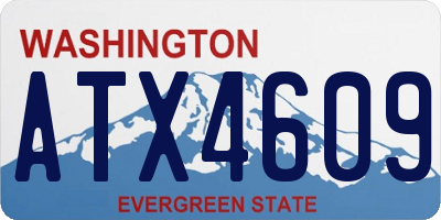 WA license plate ATX4609