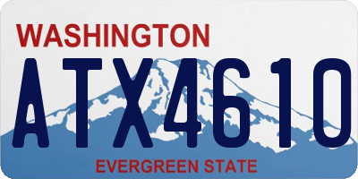 WA license plate ATX4610