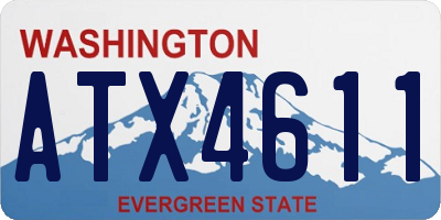 WA license plate ATX4611