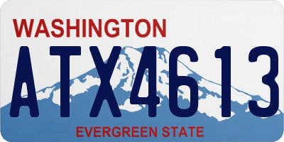 WA license plate ATX4613