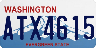 WA license plate ATX4615