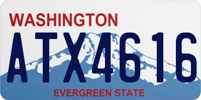 WA license plate ATX4616