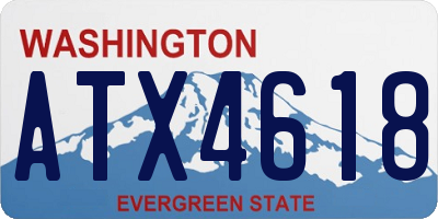 WA license plate ATX4618