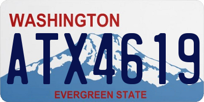 WA license plate ATX4619