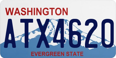 WA license plate ATX4620