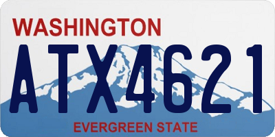 WA license plate ATX4621