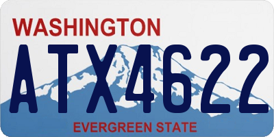 WA license plate ATX4622