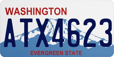 WA license plate ATX4623