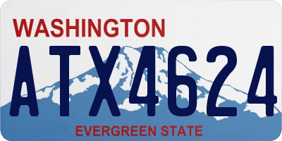 WA license plate ATX4624