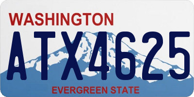 WA license plate ATX4625