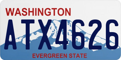 WA license plate ATX4626