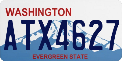 WA license plate ATX4627