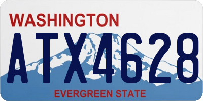 WA license plate ATX4628