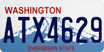 WA license plate ATX4629