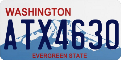 WA license plate ATX4630
