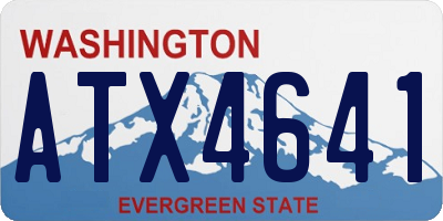 WA license plate ATX4641