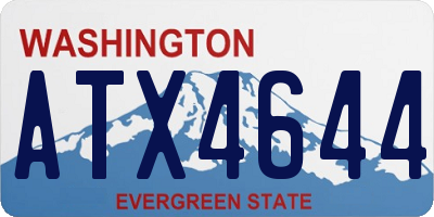 WA license plate ATX4644