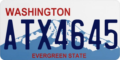 WA license plate ATX4645