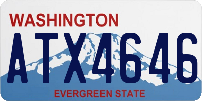 WA license plate ATX4646