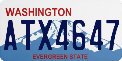 WA license plate ATX4647
