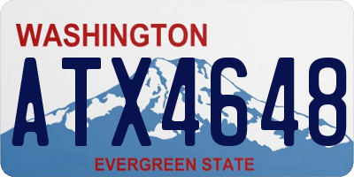 WA license plate ATX4648