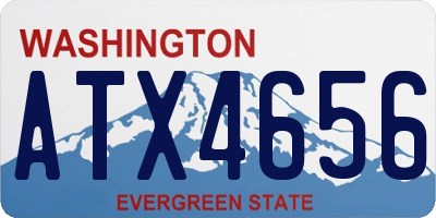 WA license plate ATX4656