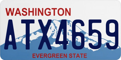 WA license plate ATX4659