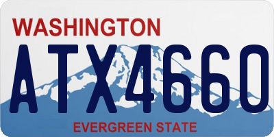 WA license plate ATX4660