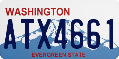 WA license plate ATX4661