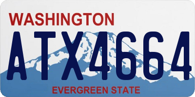 WA license plate ATX4664