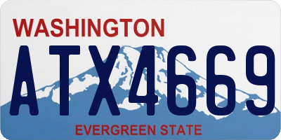WA license plate ATX4669