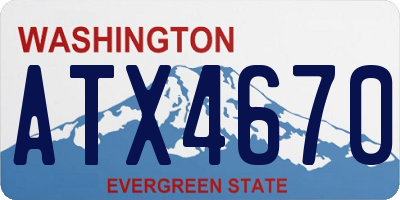 WA license plate ATX4670