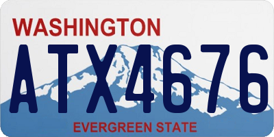 WA license plate ATX4676