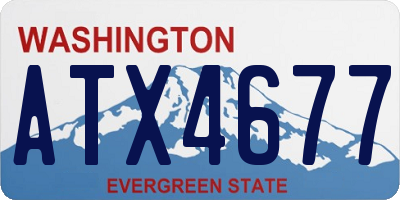 WA license plate ATX4677